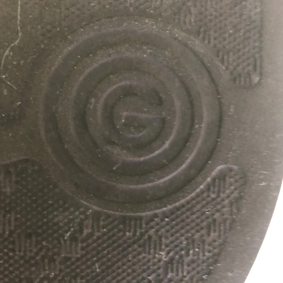 Gucci Unisex Black White Open Toe Flat Slip On Slide Sandals Authentic - Picture 10 of 10